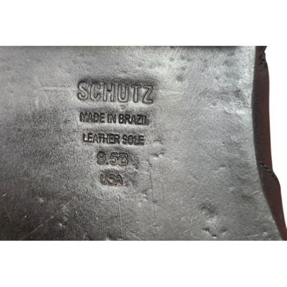 Schutz Black Leather Studded Ankle Boots Women’s 9.5B Rocker Moto Booties Brazil - Picture 11 of 13